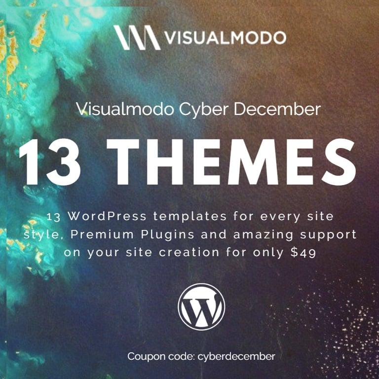 WordPress Promotion – Visualmodo Themes Cyber December