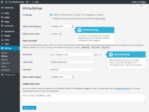 WordPress Writing Settings Usage Guide & Tutorial - Visualmodo