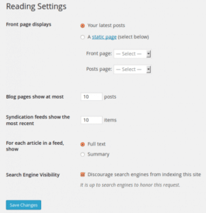 WordPress Reading Settings Usage Guide & Tutorial - Visualmodo
