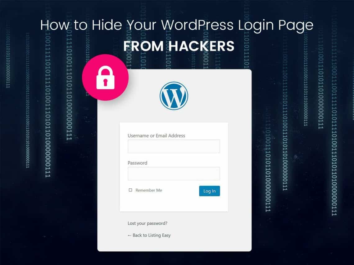 How To Hide WordPress Login Page From Hackers - Visualmodo