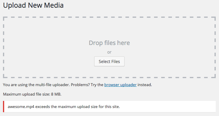 Increase WordPress Maximum File Size Upload