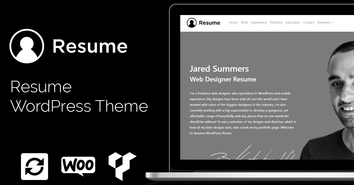 resume wordpress theme