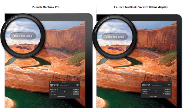Retina View vs normal site view 