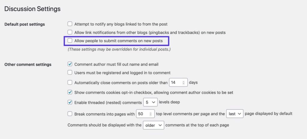 Disable Comments Entirely WordPress Stop Spanning 