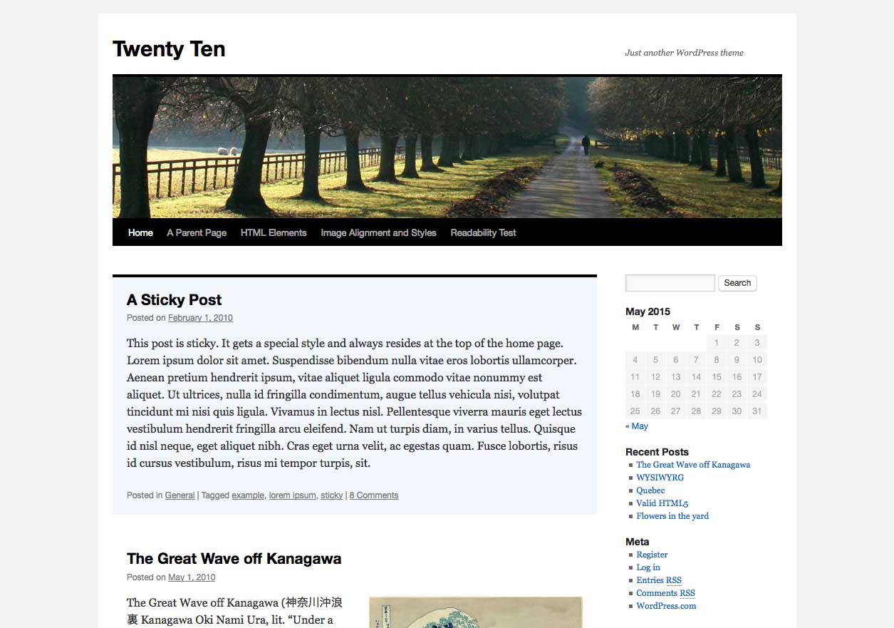Twenty-Ten Free WordPress Theme (June 2010)