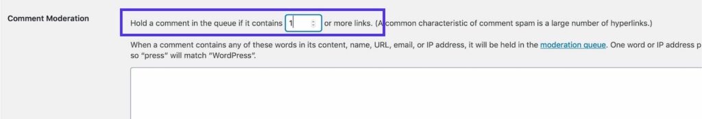 Reduce or Ban Links in Comments WordPress