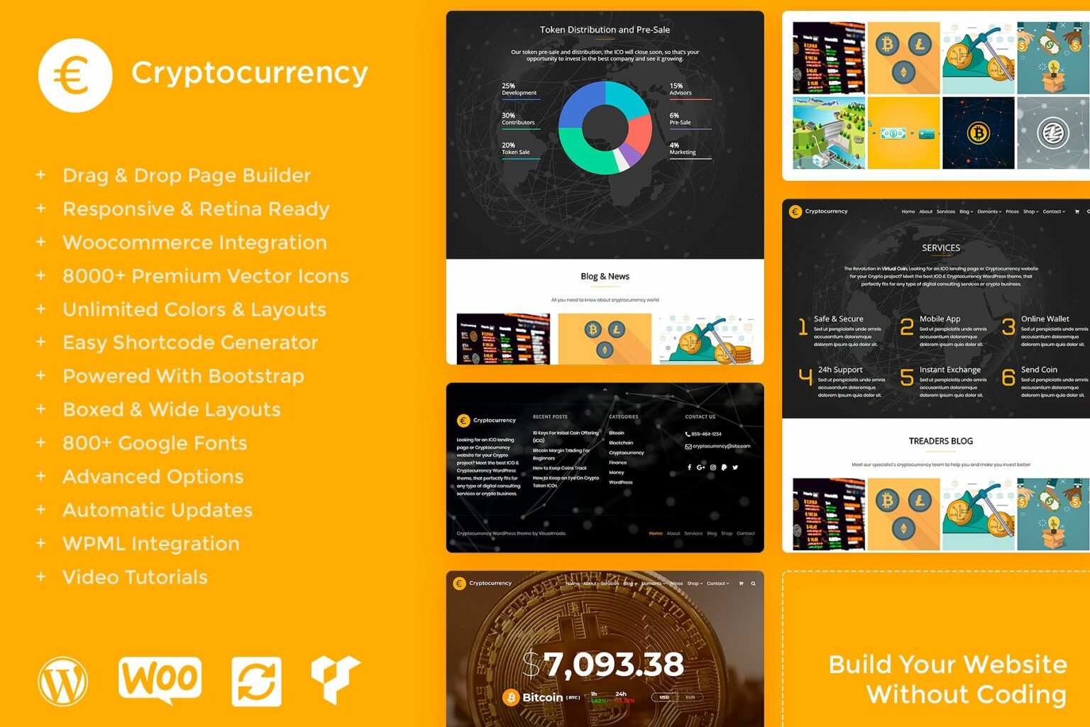 Best Bitcoin WordPress Theme & Crypto Template - Visualmodo