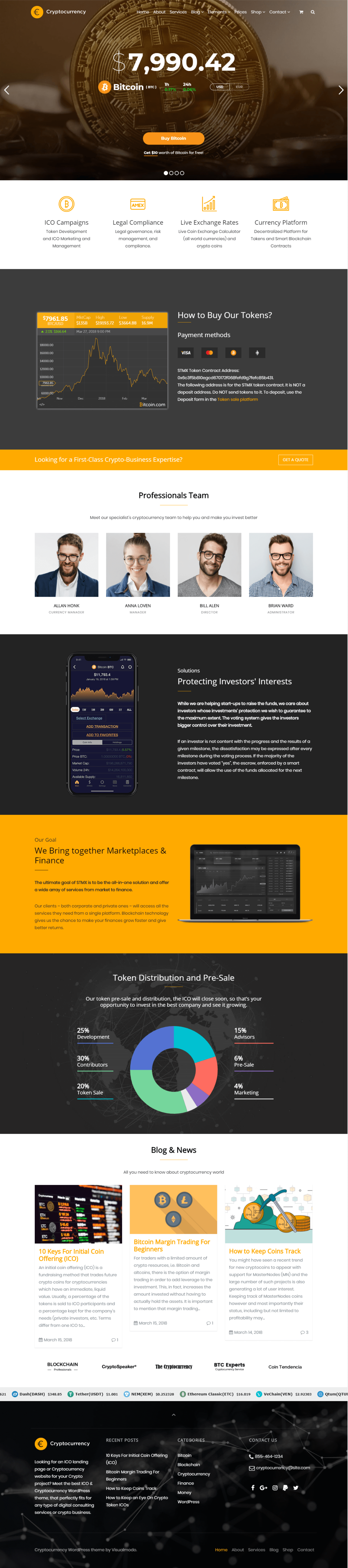 Best Bitcoin WordPress Theme & Crypto Template - Visualmodo