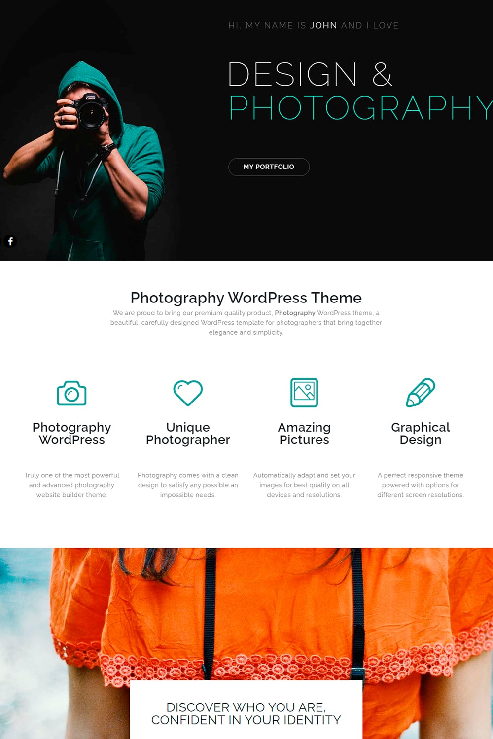 Photography WordPress Theme and templates website builder portfolio gallery