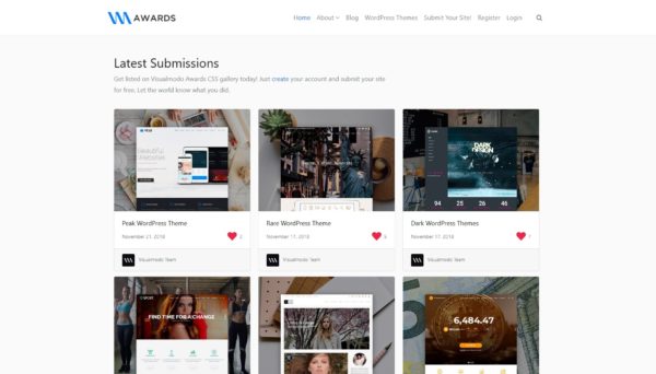 Visualmodo Awards CSS Gallery - Submit Your Site For Free