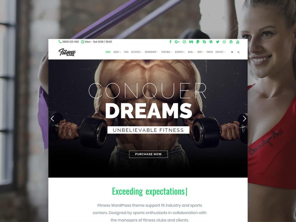 Fitness WordPress Theme