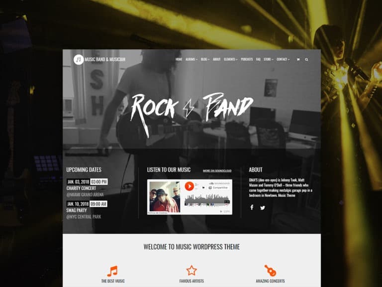 Music WordPress Theme – Music Band & Musician Template