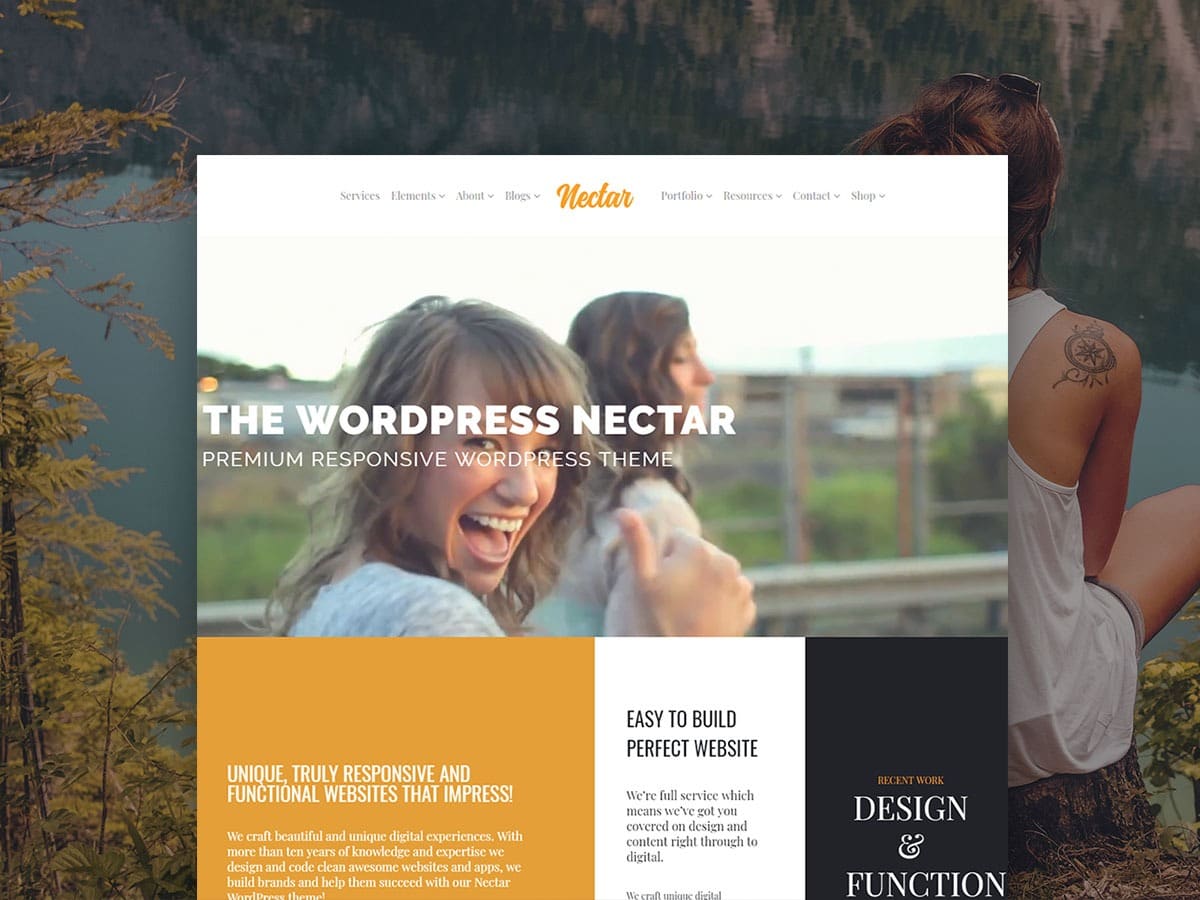 Nectar WordPress Theme - Responsive Live Website Builder Templates