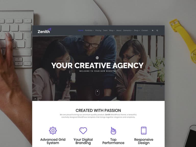 Zenith WordPress Theme – Responsive Portfolio Template