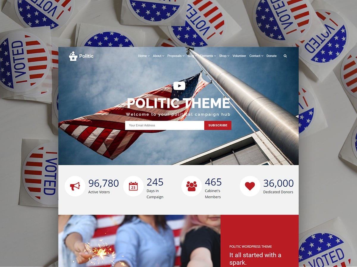 Politic WordPress Theme – Candidate Campaign Responsive Template