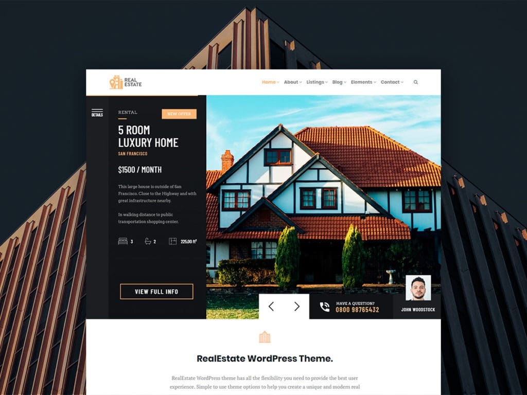 Real Estate WordPress Theme