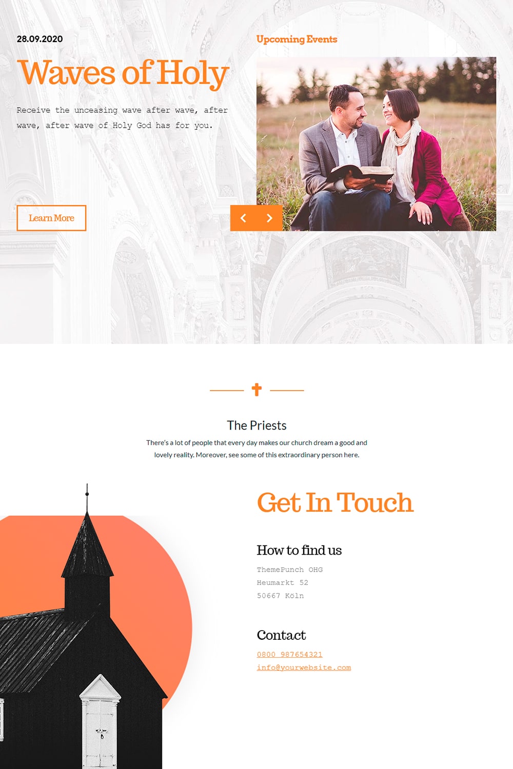 Church WordPress Theme Religious site builder template