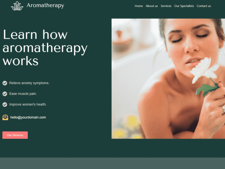Aromatherapy- Anzu theme Borderless plugin WordPress pre-built website template