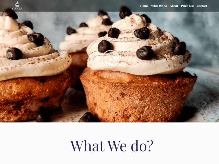 Cakes-Anzu theme Borderless plugin WordPress pre-built website template