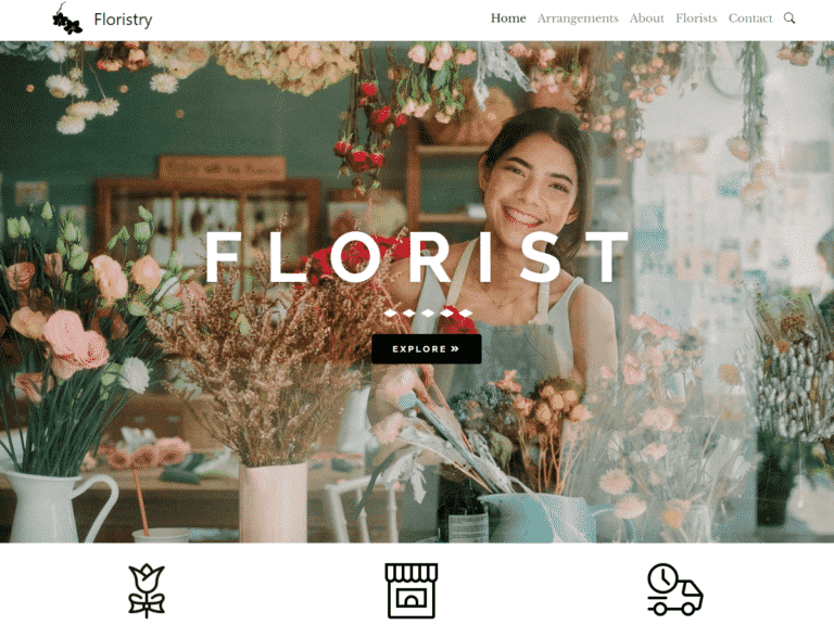 Floristry-Anzu theme Borderless plugin WordPress pre-built website template
