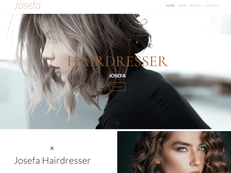 Hairdresser-Anzu theme Borderless plugin WordPress pre-built website template