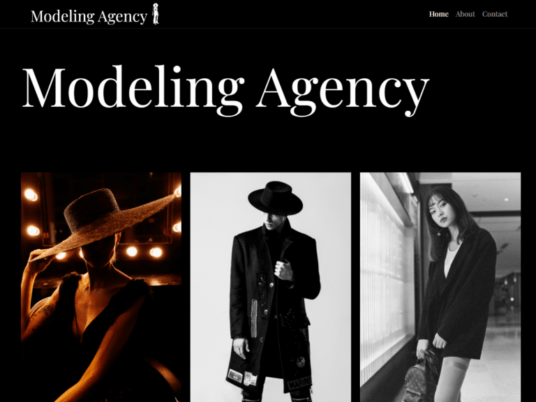 Modeling -Agency- Anzu theme Borderless plugin WordPress pre-built website template