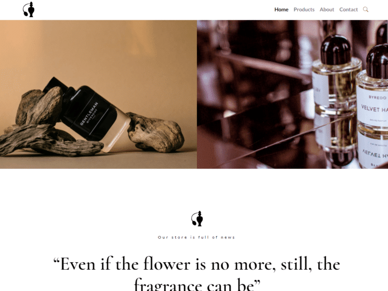 Perfume-store-Anzu theme Borderless plugin WordPress pre-built website template
