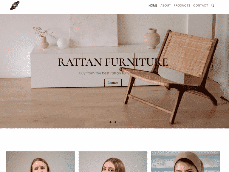 Rattan-furniture-Anzu theme Borderless plugin WordPress pre-built website template