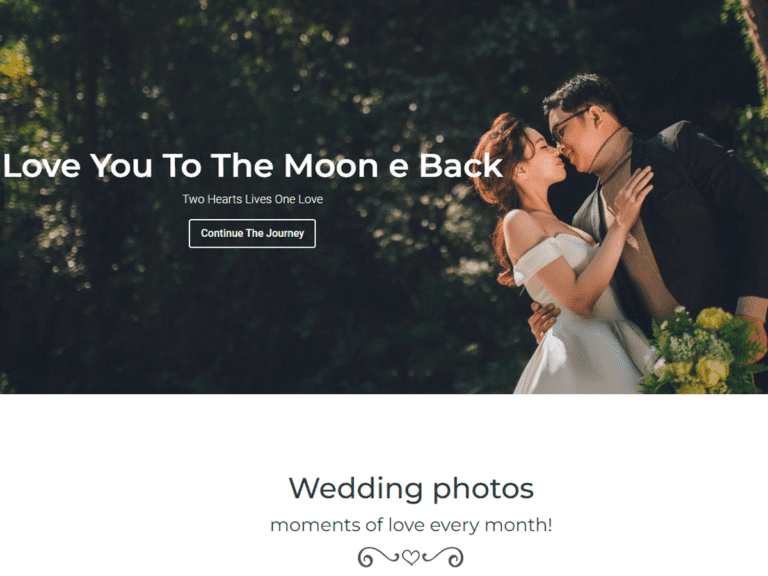 Wedding- Anzu theme Borderless plugin WordPress pre-built website template