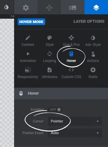Hover Revolution Slider WordPress Plugin Scroll Down Button