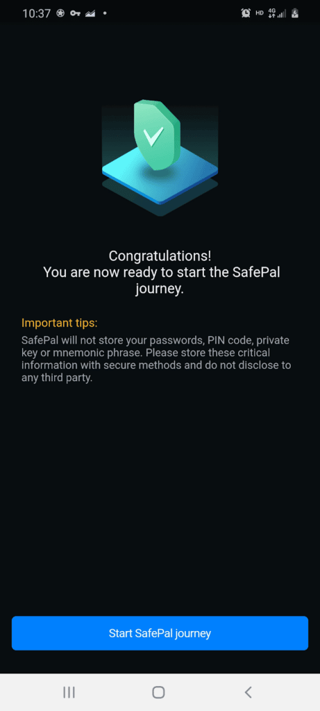 To start our SafePal journey