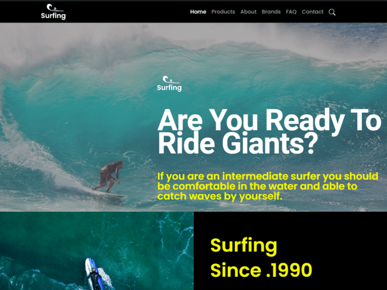 Surfing-Band-Anzu theme Borderless plugin WordPress pre-built website template