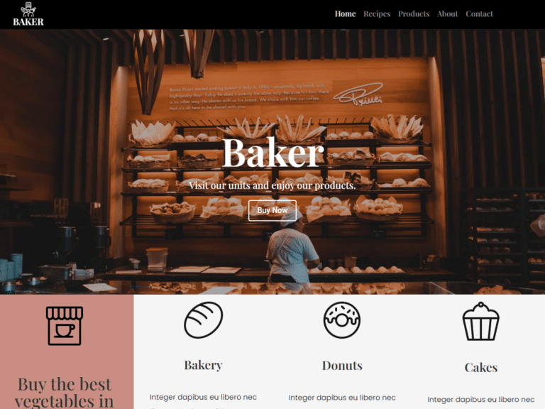 Baker-Band-Anzu theme Borderless plugin WordPress pre-built website template