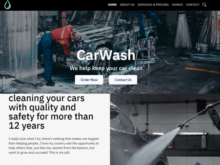 car-wash-Band-Anzu theme Borderless plugin WordPress pre-built website template