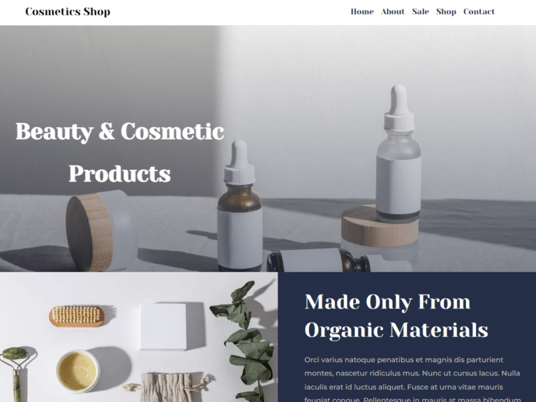 cosmetics-shop-Anzu theme Borderless plugin WordPress pre-built website template
