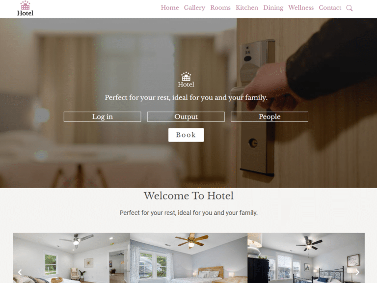 hotel-Anzu theme Borderless plugin WordPress pre-built website template
