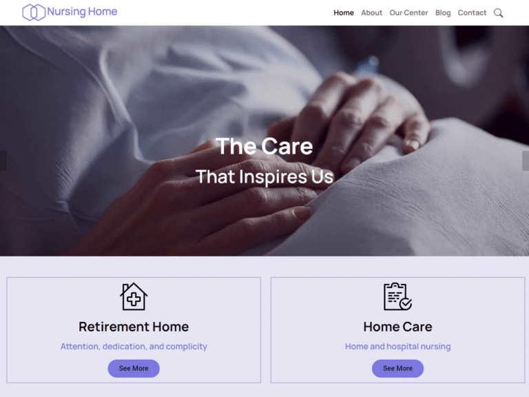 nursing-home-2-Band-Anzu theme Borderless plugin WordPress pre-built website template