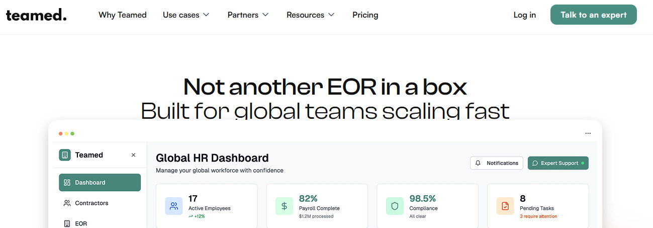 Teamed 7 Best EOR Services for Global Coverage Across 100+ Countries