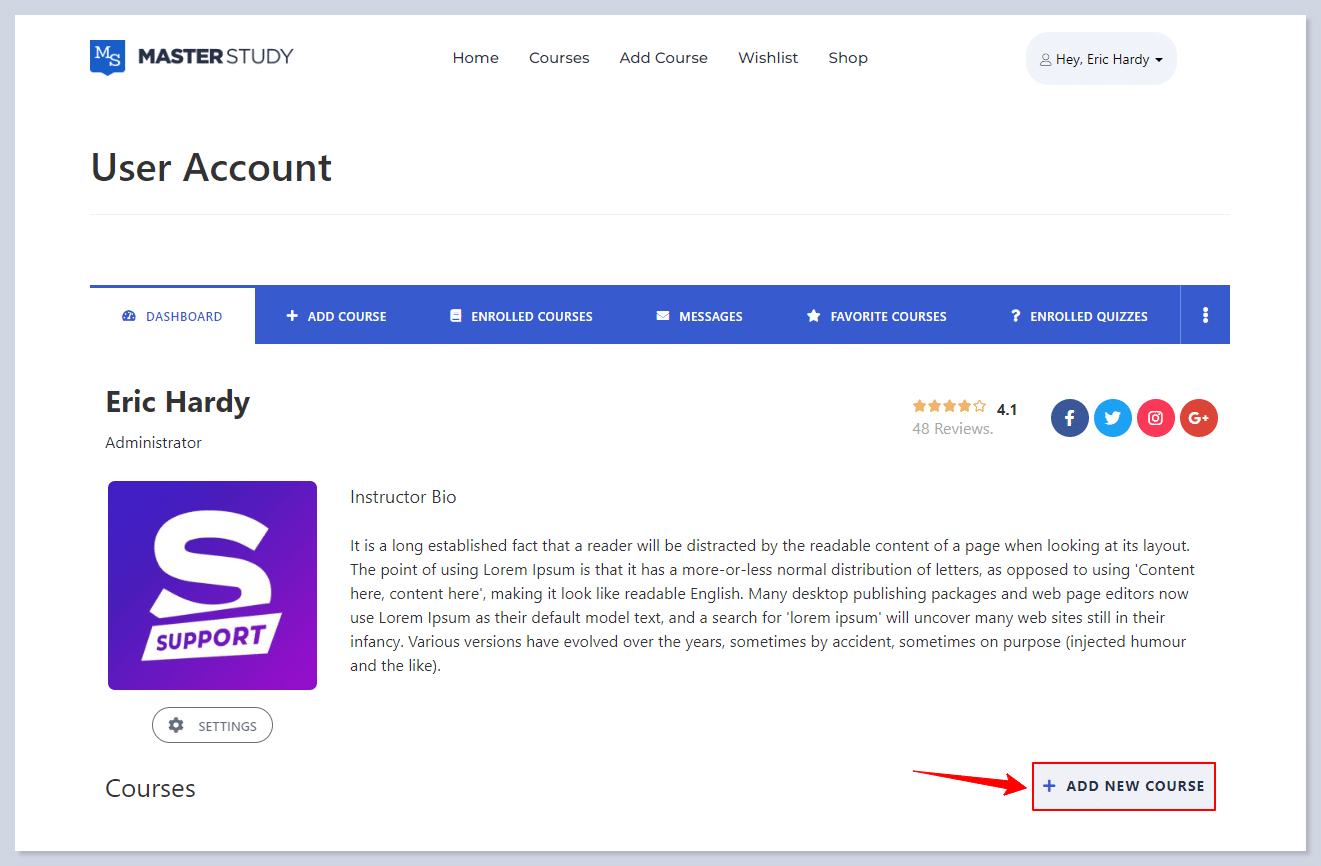 Create a New Course using Course Builder on Front-end MasterStudy LMS