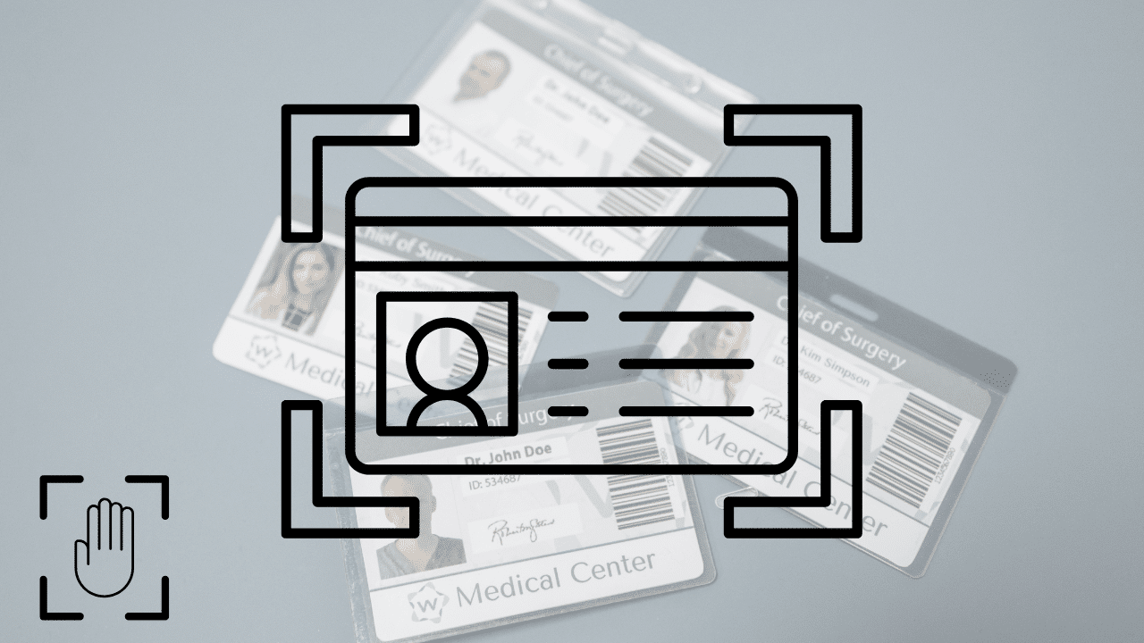 A 3D digital interface illustrating ID card scanning software for remote verification and digital onboarding, featuring a government ID, cloud sync, and "Onboarding Complete" status on a laptop