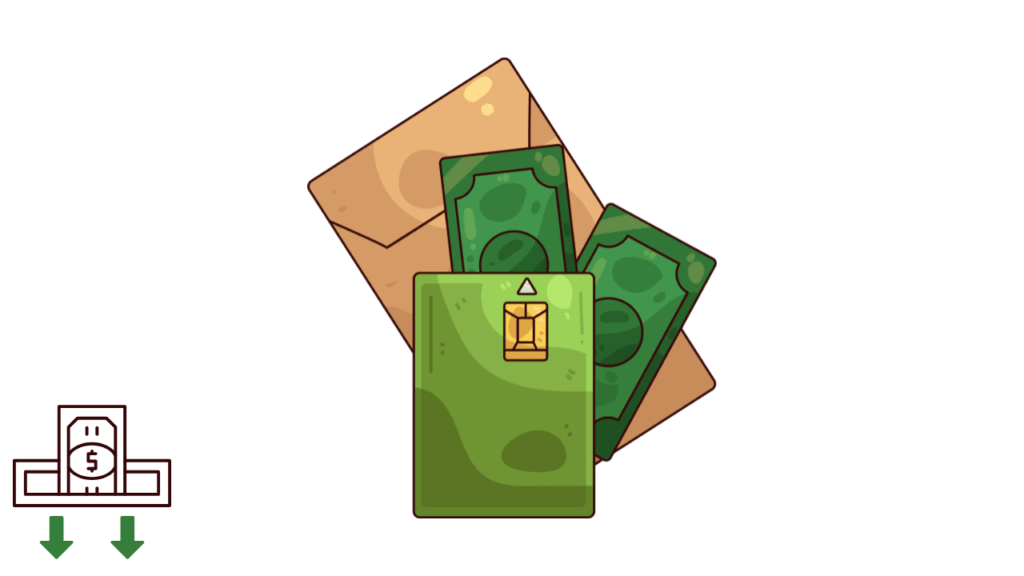 A 3D illustration of a paper check and a pencil on a blue background, representing the process of setting up direct deposit using a voided check.