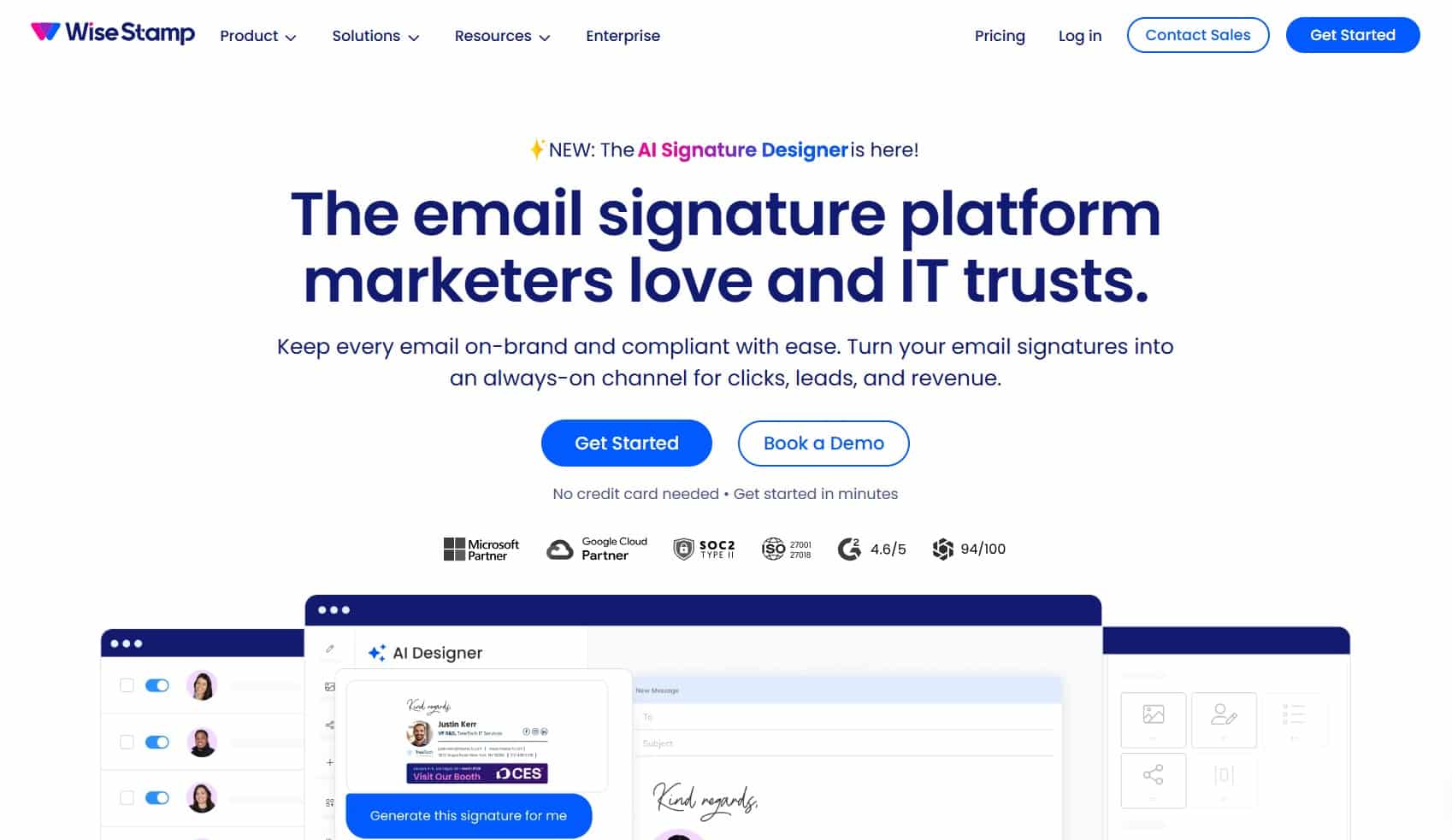 WiseStamp - Homepage HubSpot Email Signature Generator Alternatives