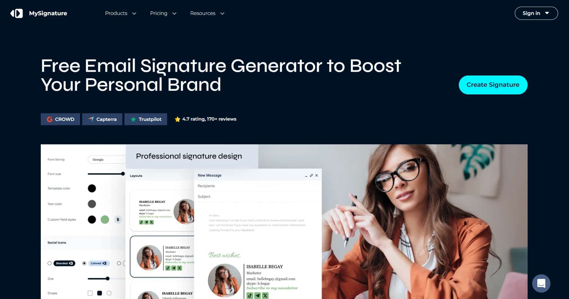  MySignature - Homepage