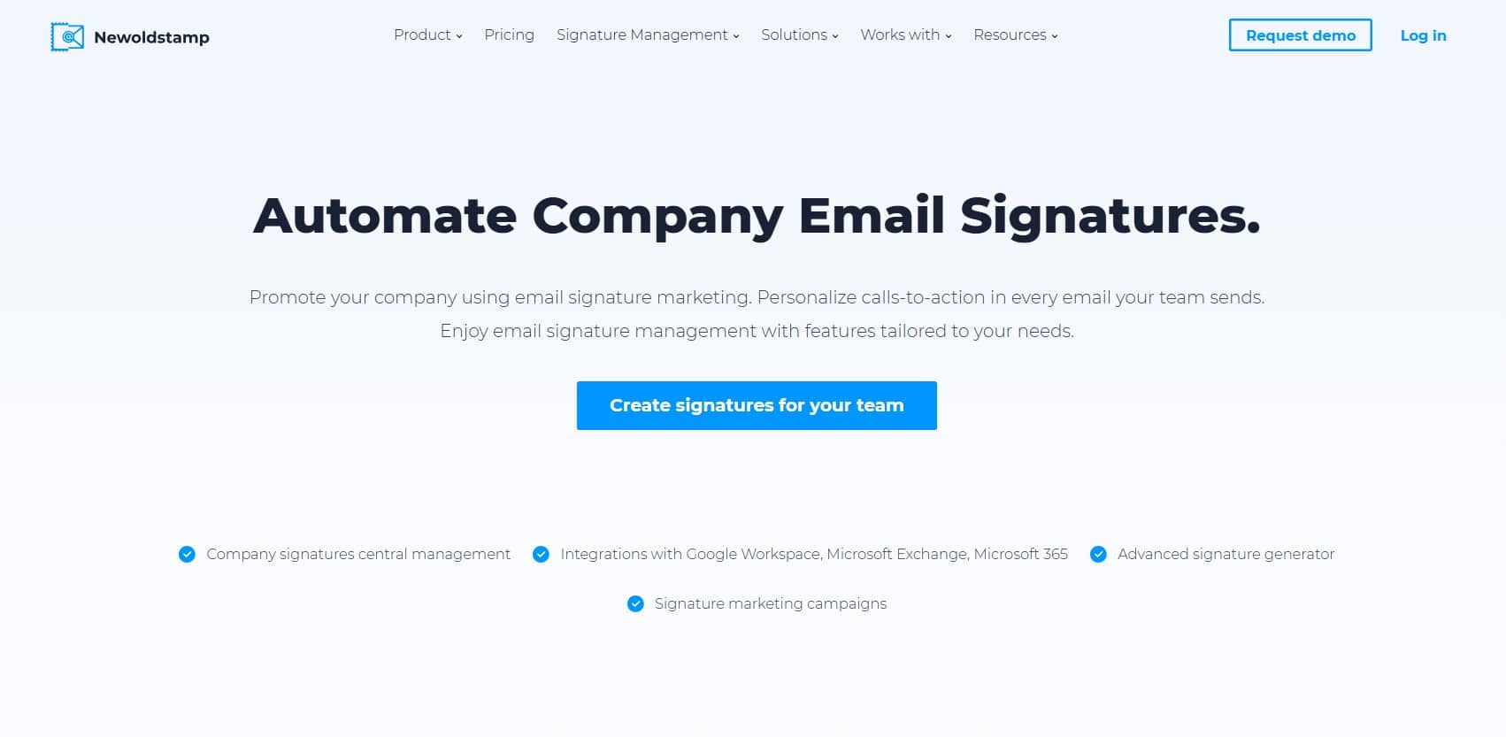 Newoldstamp - Homepage HubSpot Email Signature Generator Alternatives