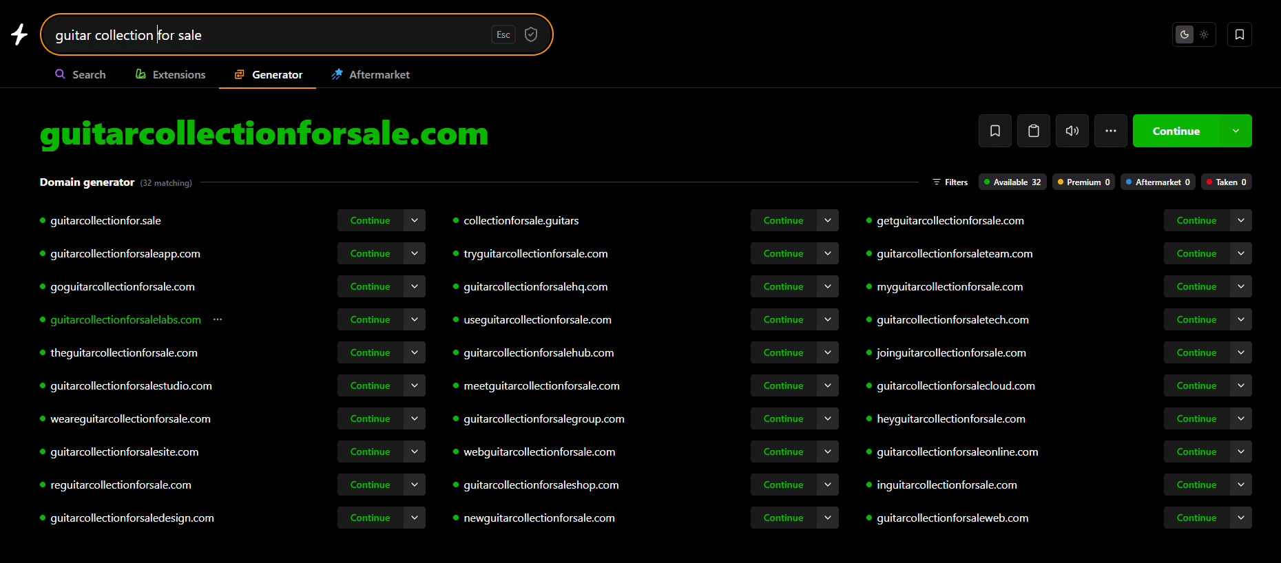 Instant Domain Search Sample 1