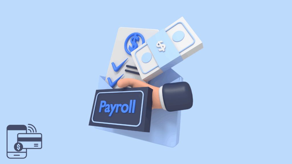 A 3D illustration of a computer monitor with a credit card icon and floating gold coins, representing how payment processing works in digital commerce.