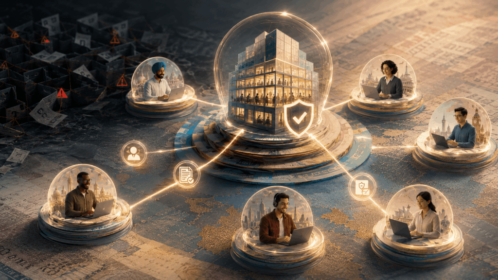 Global company using contractor of record software to onboard, classify, manage and pay international contractors through one compliant platform.