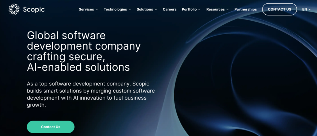 Scopic website homepage screenshot