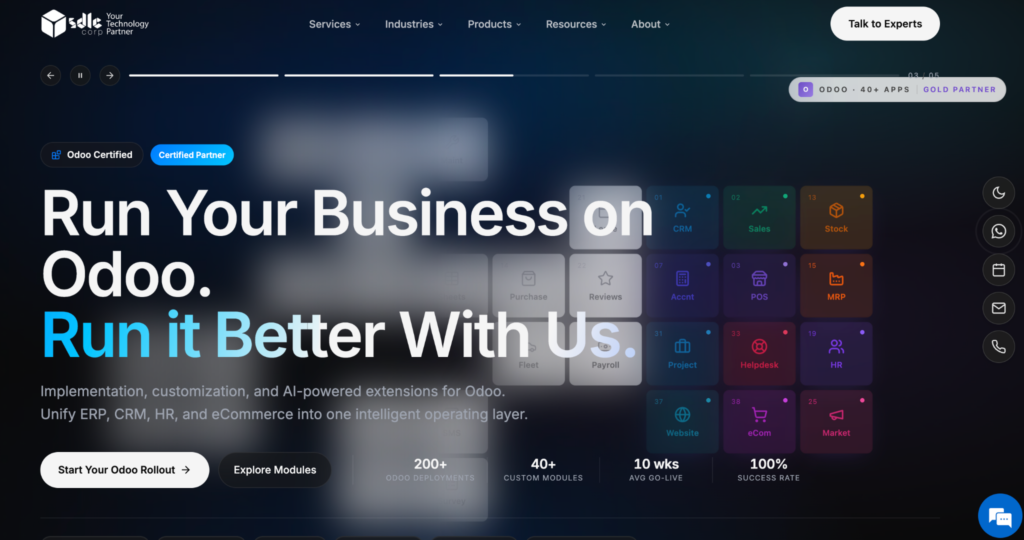 SDLC Corp website homepage screenshot