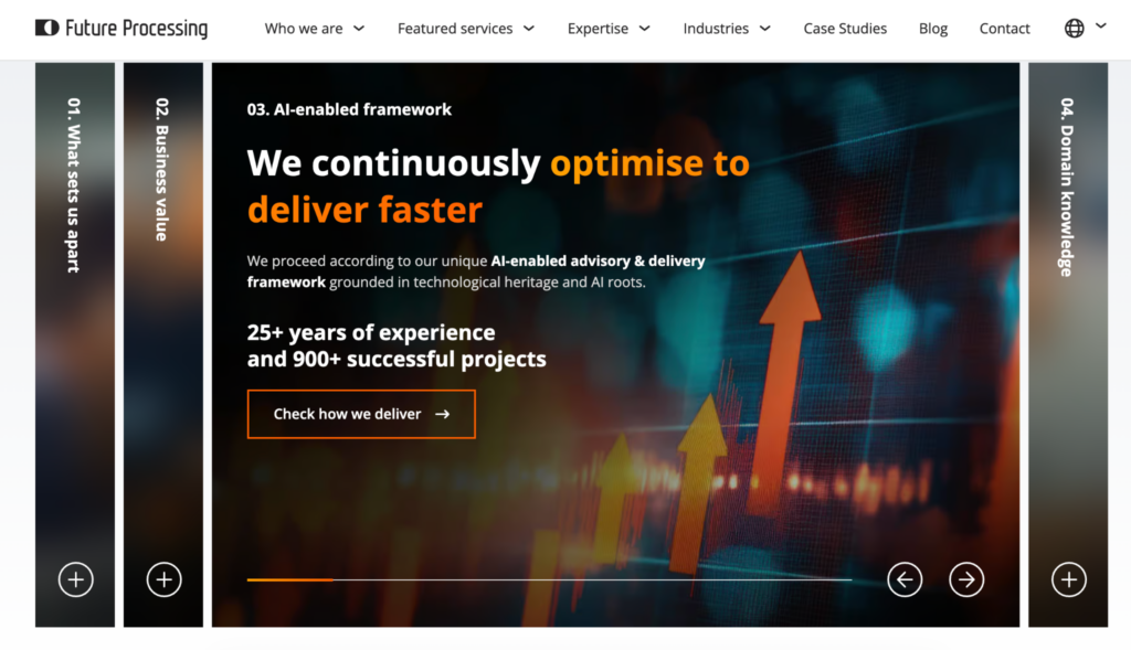Future Processing website homepage screenshot
